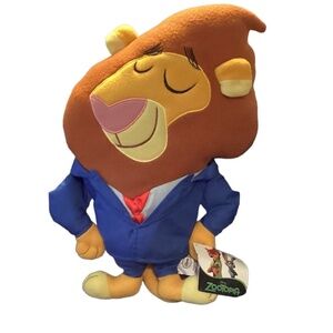 New Disney Zootopia Mayor Leodore Lionheart Plush Approximately 13” - 14” Tall